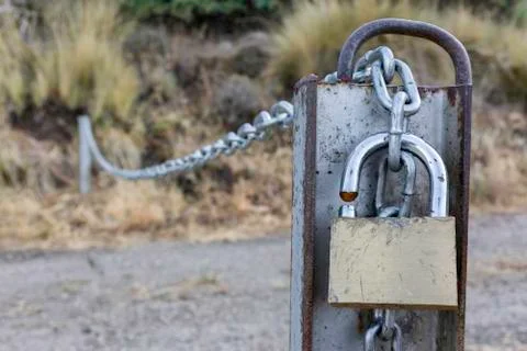 Broken padlock Stock Photos