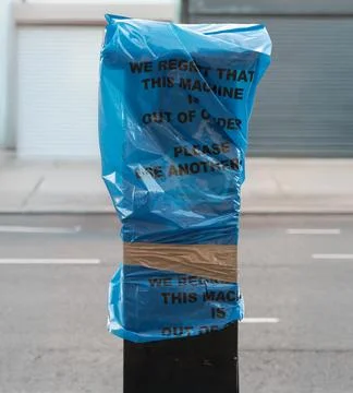 Broken Parking Meter Foto stock