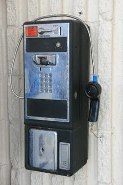 Broken pay phone Stock Photos