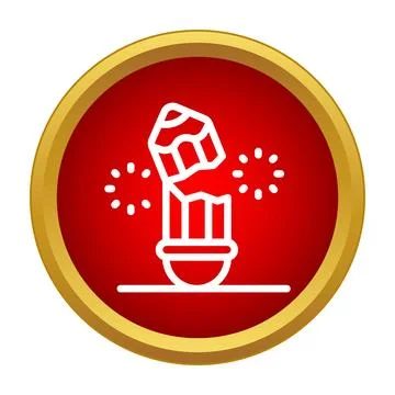 Broken pencil icon representing creative block or failure Illustrazione stock