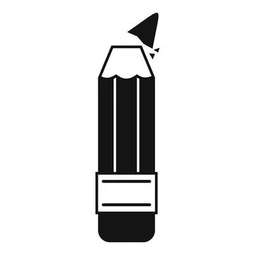 Broken pencil icon representing education and writing problems 스톡 일러스트