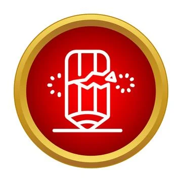 Broken pencil icon representing failure and destruction Stock Illustration
