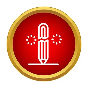 Broken pencil icon symbolizing creativity burnout and writer's block Stock Illustration