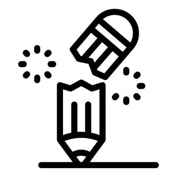 Broken pencil leaving dust while drawing a line Stock Illustration