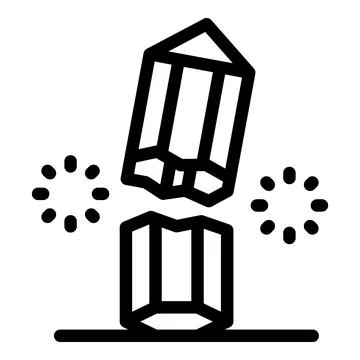 Broken pencil on surface with loading icons displaying breaking process Illustrazione stock
