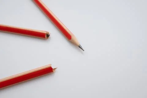  Broken pencils Stock Photos