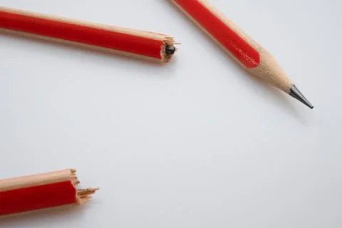  Broken pencils Stock Photos