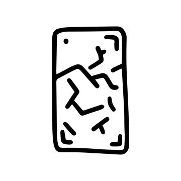Broken phone line vector doodle simple icon イラスト素材