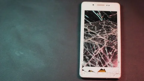 broken phone screen device Stock Video Pond5