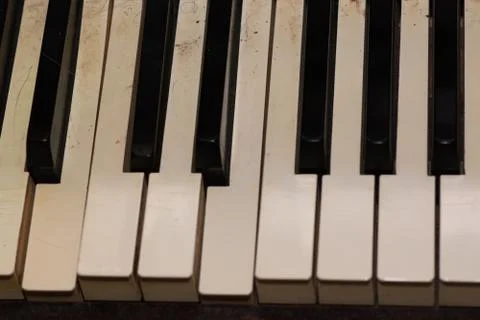 Broken piano keys Stock Photos