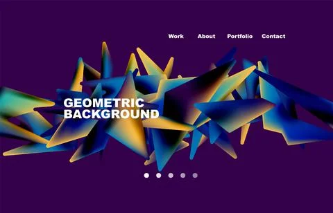 Broken pieces abstract background. Trendy background for your landing page Stock Illustration