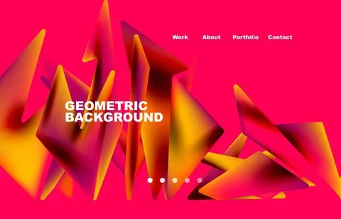 Broken pieces abstract background. Trendy background for your landing page Illustrazione stock