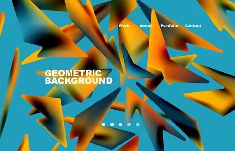 Broken pieces abstract background. Trendy background for your landing page Stock Illustration