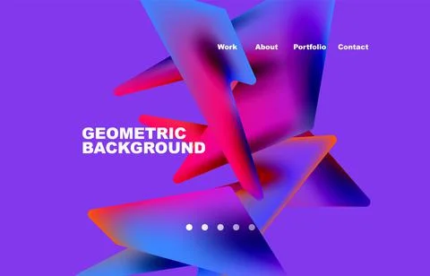 Broken pieces abstract background. Trendy background for your landing page Stock Illustration