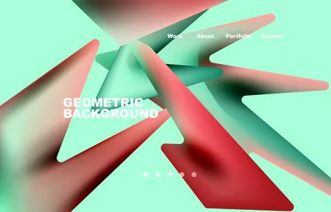 Broken pieces abstract background. Trendy background for your landing page Stock Illustration