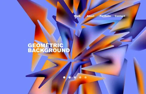 Broken pieces abstract background. Trendy background for your landing page Illustrazione stock