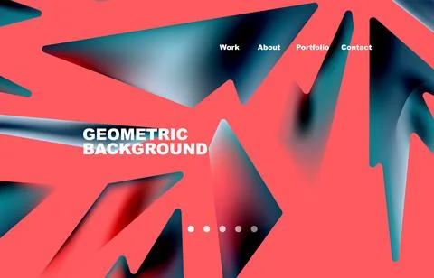 Broken pieces abstract background. Trendy background for your landing page Illustrazione stock