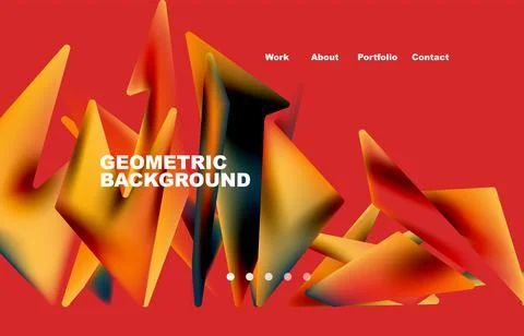 Broken pieces abstract background. Trendy background for your landing page Stock Illustration