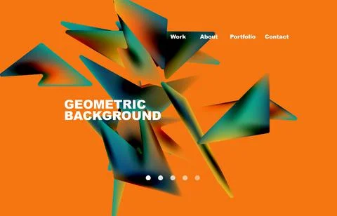 Broken pieces abstract background. Trendy background for your landing page Stock Illustration