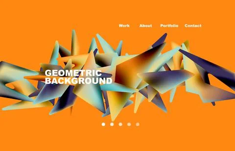 Broken pieces abstract background. Trendy background for your landing page Illustrazione stock