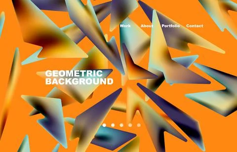 Broken pieces abstract background. Trendy background for your landing page Illustrazione stock