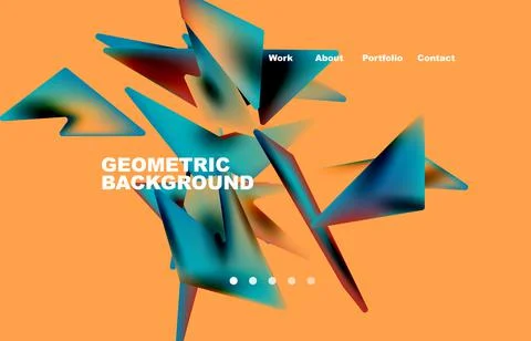 Broken pieces abstract background. Trendy background for your landing page Stock Illustration