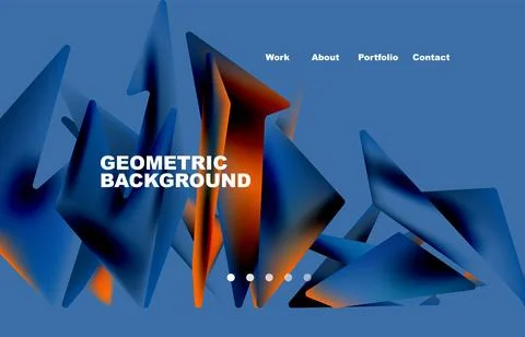 Broken pieces abstract background. Trendy background for your landing page Illustrazione stock