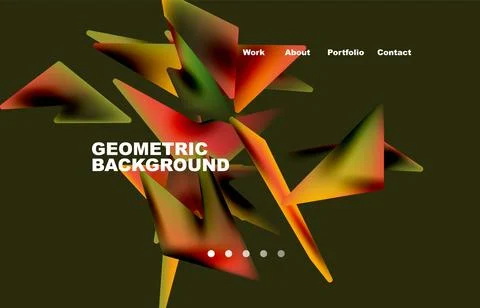 Broken pieces abstract background. Trendy background for your landing page Illustrazione stock