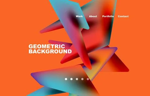 Broken pieces abstract background. Trendy background for your landing page 스톡 일러스트