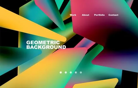 Broken pieces abstract background. Trendy background for your landing page Illustrazione stock