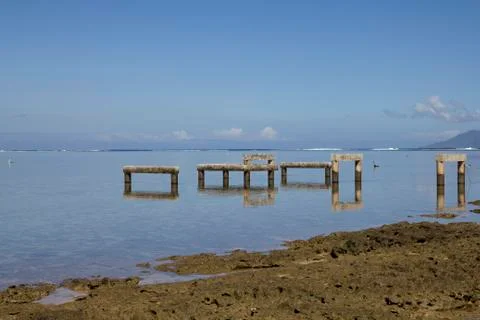 Broken pier Foto stock