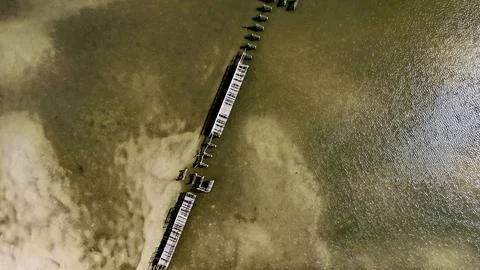 Broken pier Foto stock