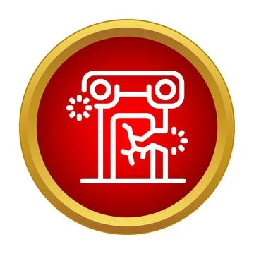 Broken pillar icon symbolizing failure and destruction Stock Illustration