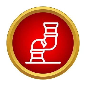 Broken pipe leaking water problem vector icon Stock Illustration