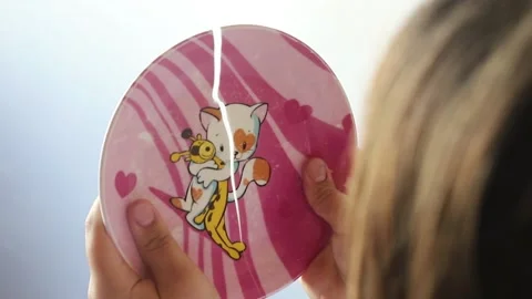 Broken Plate In  child's hands Stock Footage 162588146