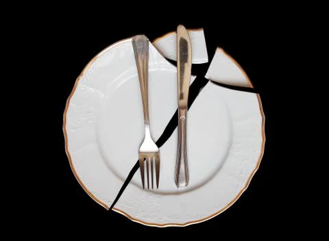 Broken plate Stock Photos