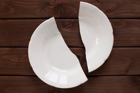 Broken plate  Foto stock