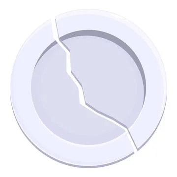 Broken plate showing separation and divorce concept Stock Illustration