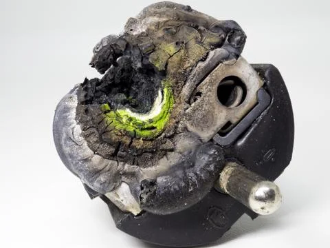 Broken plug to cause harm, power, fire, short, electricity, electric Stock Photos