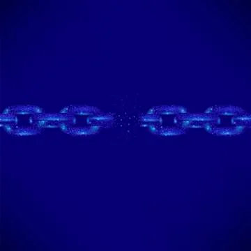 Broken Polygonal Chain on Dark Blue Background イラスト素材