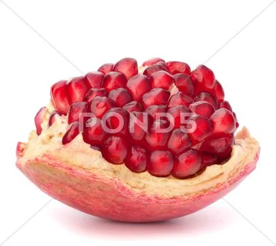 Broken pomegranate segment Stock Photos