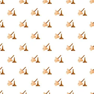 Broken pottery pieces pattern on white background Stock Illustration