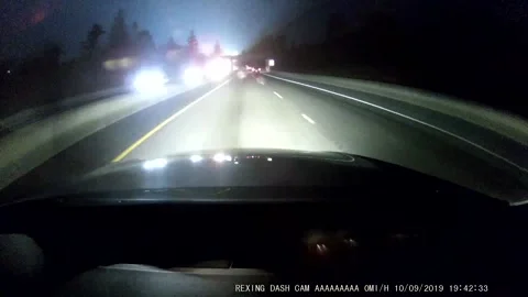 Broken Power Lines Create Chaos Interstate, Bellingham, Washington, USA - 09 Oct Vídeo Stock 205205332
