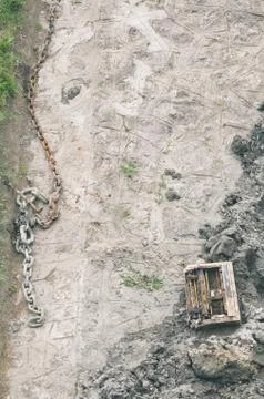 Broken Printer on the Ground Stock Photos