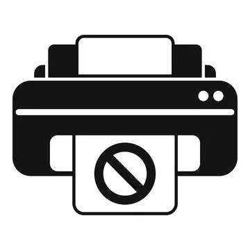 Broken printer icon simple vector. Ink cartridge filling Stock Illustration