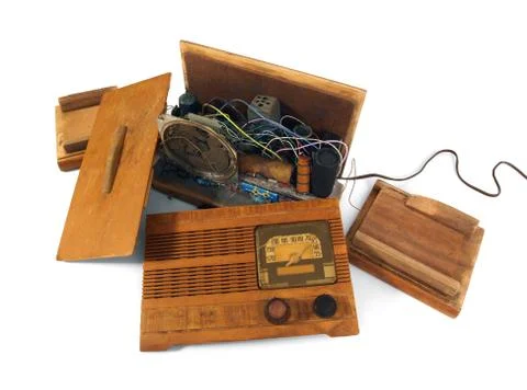 Broken radio Stock Photos