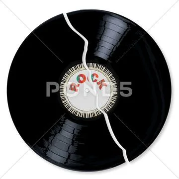 Broken Record Stock Illustration