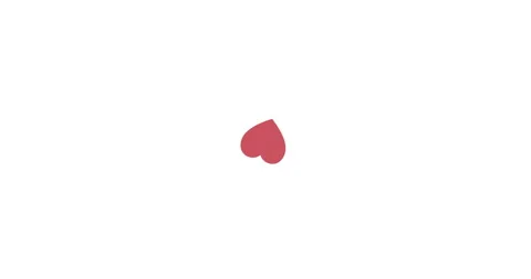 Broken red heart, flat 4K animation. Stock Footage 202041953