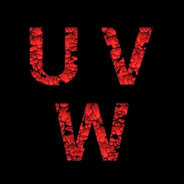 Broken red letters Stock Illustration