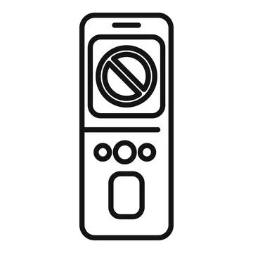 Broken remote control icon outline vector. Repair air conditioner Ilustración de archivo